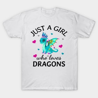 Just a Girl Who Loves Dragons Gift T-Shirt